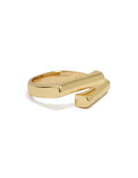 Block Ring Gold Gold Plated Block Ring - Lovisa