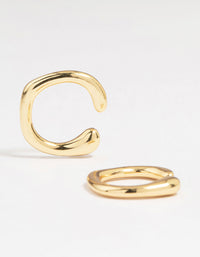 Gold Plated Organic Ear Cuffs - link has visual effect only