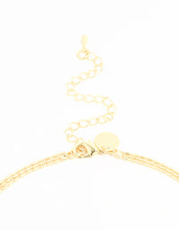 Gold Plated Thin Chain Layered Necklace - link has visual effect only
