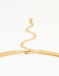 Gold Plated Fine Weave Box Chain Necklace - link has visual effect only