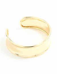 Gold Plated Smooth Thin Wrist Cuff - link has visual effect only