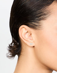 Sterling Silver Cubic Zirconia Pavé Bow Stud Earrings - link has visual effect only