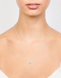 Sterling Silver Heart Pendant Necklace - link has visual effect only