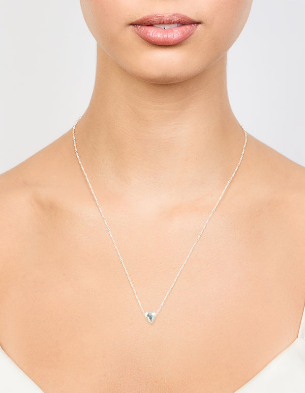 Sterling Silver Heart Pendant Necklace