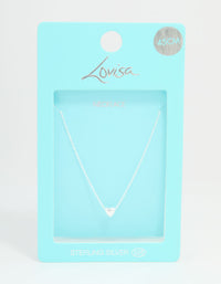 Sterling Silver Heart Pendant Necklace - link has visual effect only