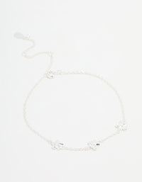 Sterling Silver Flower Trio Bracelet - link has visual effect only