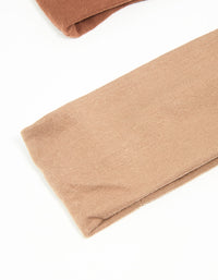 Neutral Toned Fabric Stretch Headbands 2-Pack - link has visual effect only
