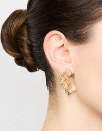 Gold Plated Leaf Stud Earrings - link has visual effect only