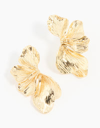 Gold Plated Leaf Stud Earrings - link has visual effect only