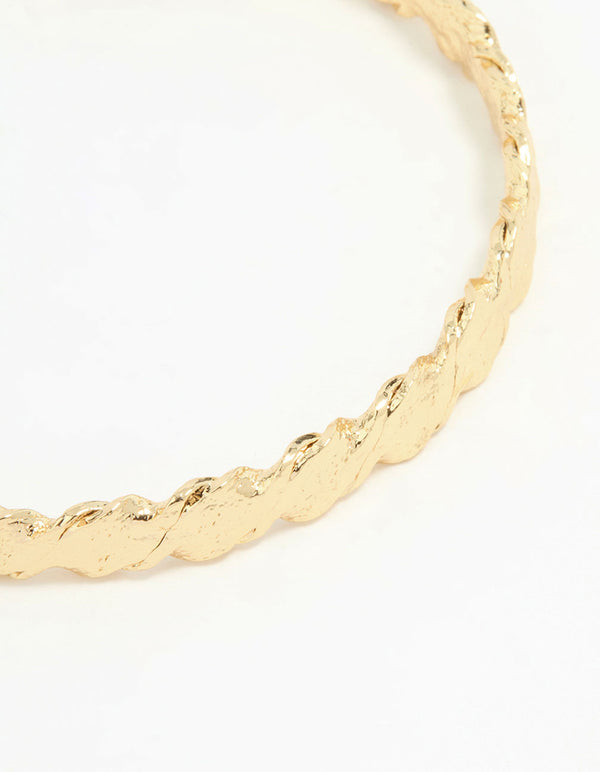 Gold Plated Molten Wrist Cuff