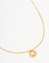 Waterproof Gold Plated Stainless Steel Bold Pendant Necklace - link has visual effect only