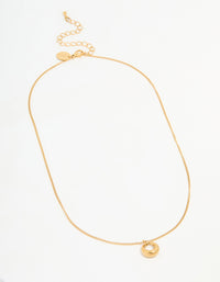 Waterproof Gold Plated Stainless Steel Bold Pendant Necklace - link has visual effect only