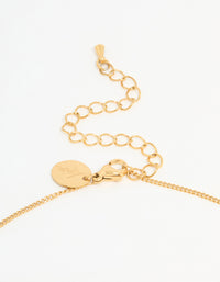 Waterproof Gold Plated Stainless Steel Bold Pendant Necklace - link has visual effect only