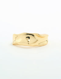 Gold Plated Textured Band Ring - link has visual effect only