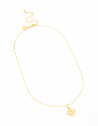 Waterproof Gold Plated Stainless Steel Petal Pendant Necklace - link has visual effect only