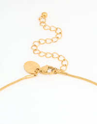 Waterproof Gold Plated Stainless Steel Snake Chain Bow Necklace - link has visual effect only