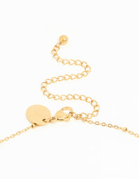 Waterproof Gold Plated Stainless Steel Cubic Zirconia Clover Pendant Necklace - link has visual effect only