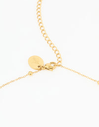 Waterproof Gold Plated Stainless Steel Beaded Waist Chain - link has visual effect only