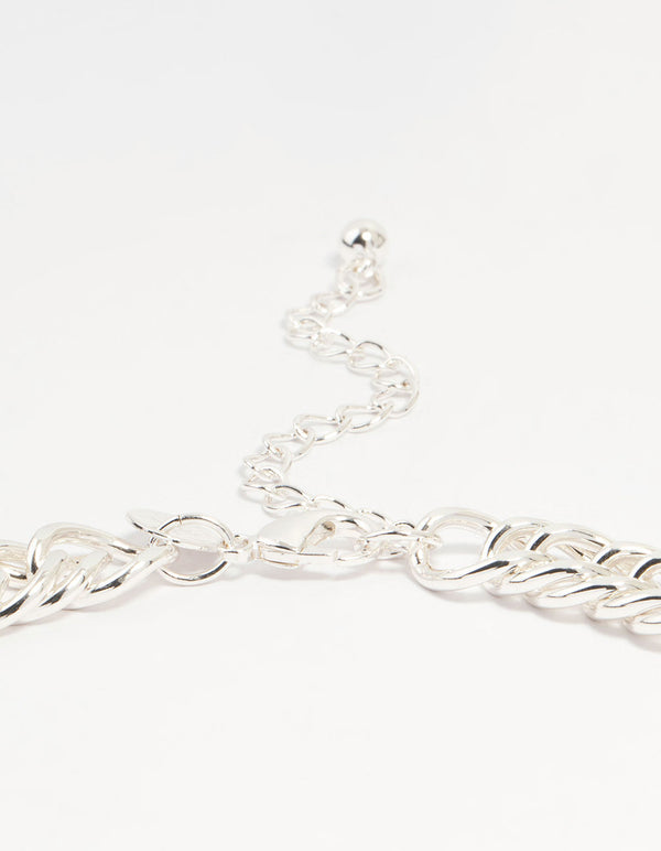 Silver Chain Large Necklace