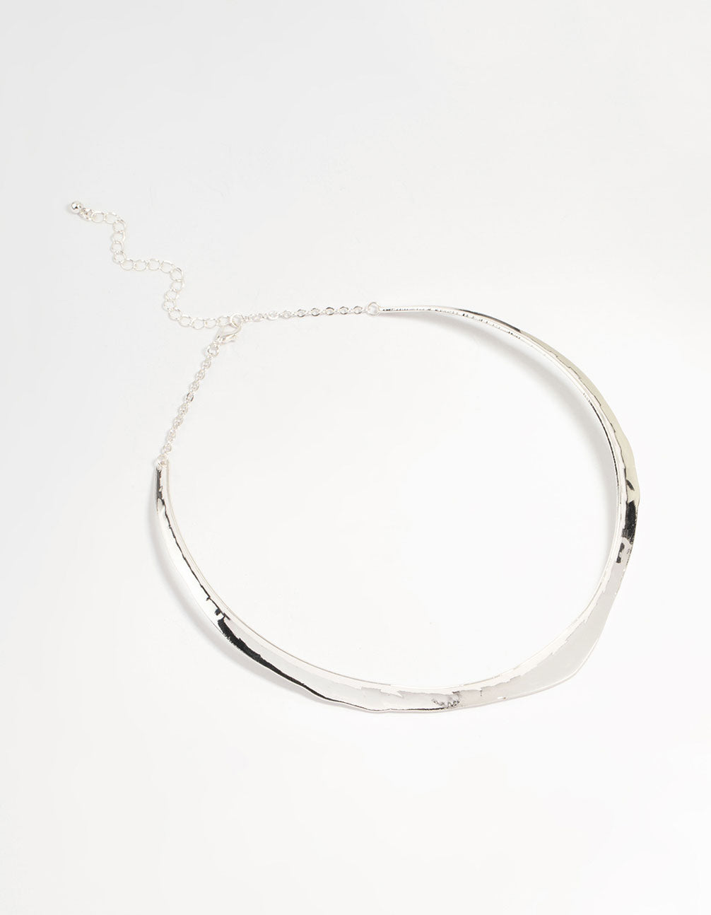 Silver Thin Choker Necklace
