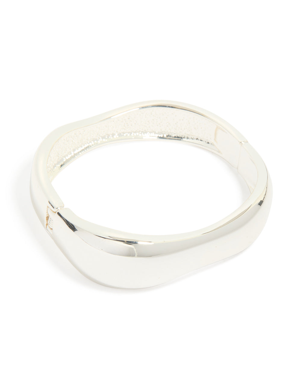 Silver Thin Wrist Hinged Bangle