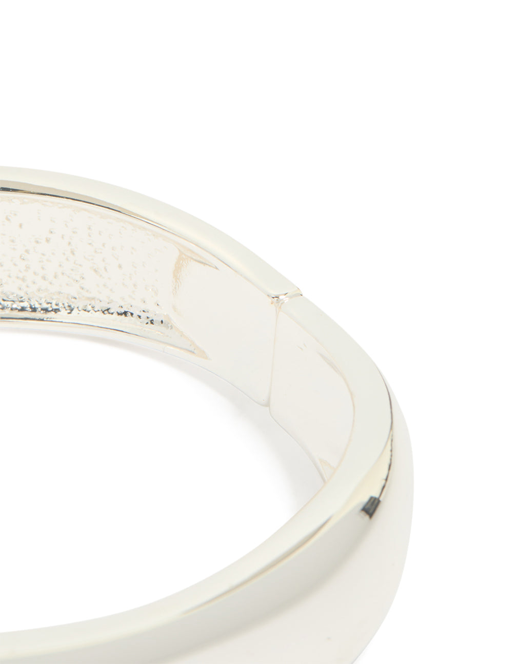 Silver Thin Wrist Hinged Bangle