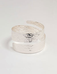 Silver Molten Spiral Wrist Cuff - link has visual effect only