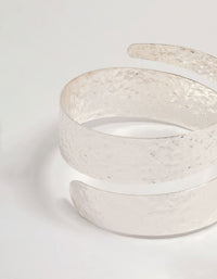 Silver Molten Spiral Wrist Cuff - link has visual effect only