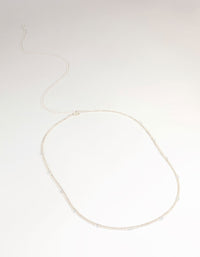 Silver Diamante Cupchain Waist Chain - link has visual effect only