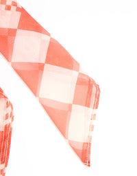 Red Fabric Vacation Print carf - link has visual effect only