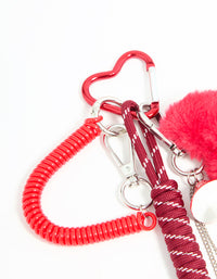 Red Rope & Heart Keychain - link has visual effect only