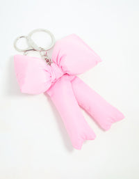 Pink Puffy Bow Keychain - link has visual effect only
