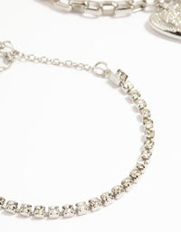 Silver Chunky Charm Bracelets 3-Pack - link has visual effect only