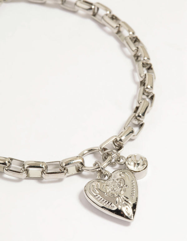 Silver Chunky Charm Bracelets 3-Pack