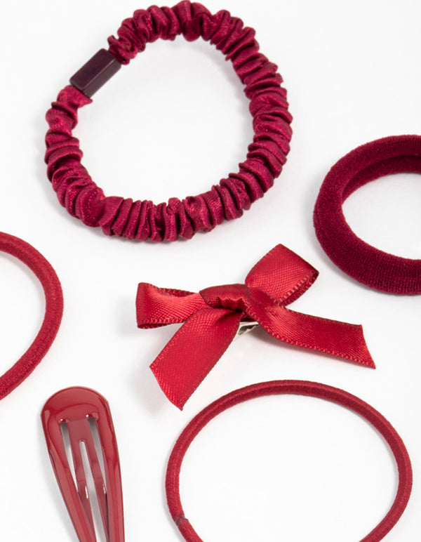 Red Hair Tie & Clip Pack