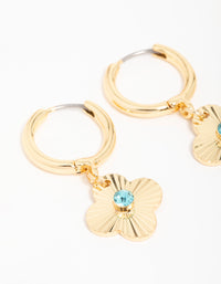 Gold Dragonfly & Flower Drop Earrings 2-Pack - link has visual effect only