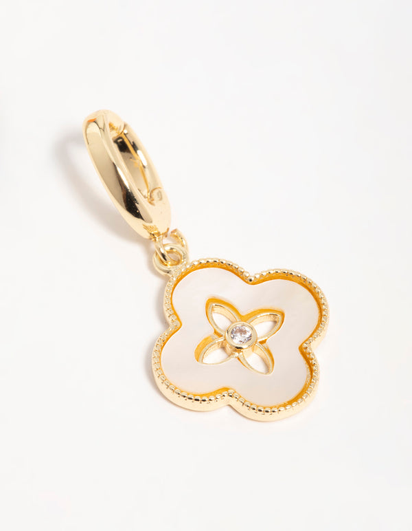 Gold  Floral Petal Charm