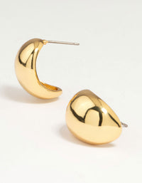 Gold Plated Brass Square Bubble Hoop Earrings - link has visual effect only