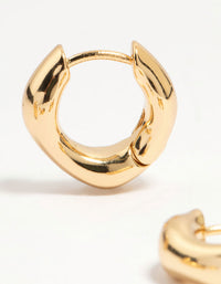 Gold Plated Brass Cubic Zirconia Baguette Earrings 4-Pack - link has visual effect only