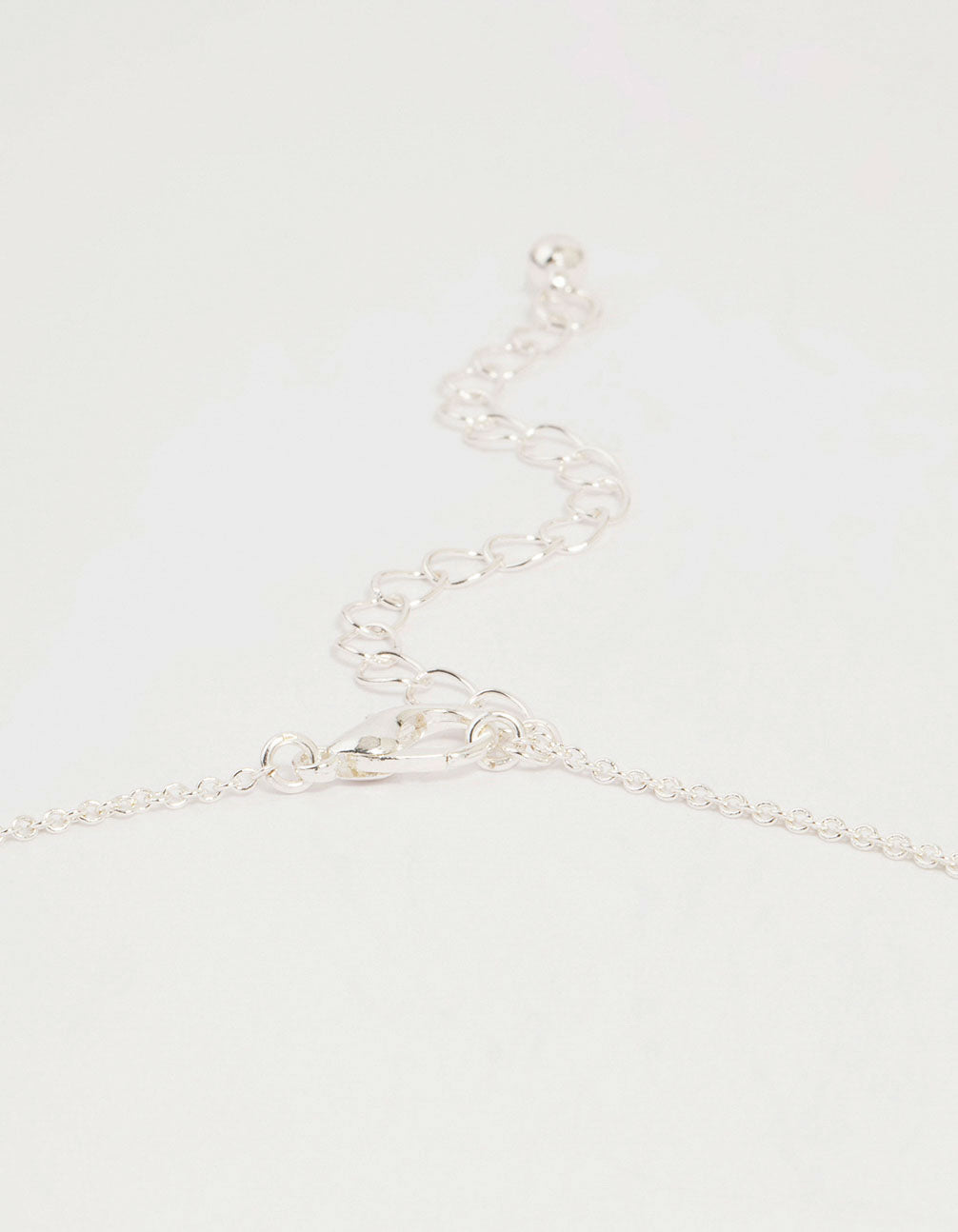 Silver Plated Brass Cubic Zirconia Pavé Bow Pendant Necklace