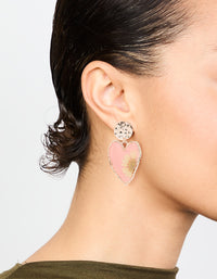 Rose Gold Pressed Flower Drop Earrings - link has visual effect only