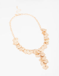 Gold Molten Heart Y-Necklace - link has visual effect only