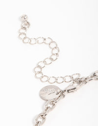 Silver Heart Charms Necklace - link has visual effect only