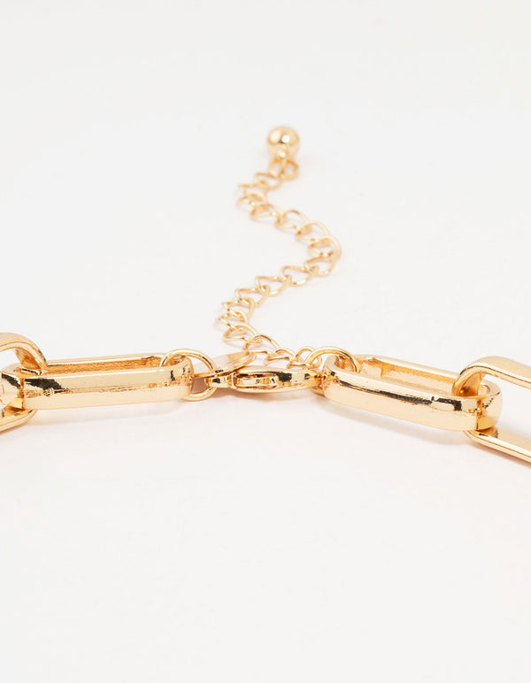 Gold Bold Round Chunky Chain Necklace