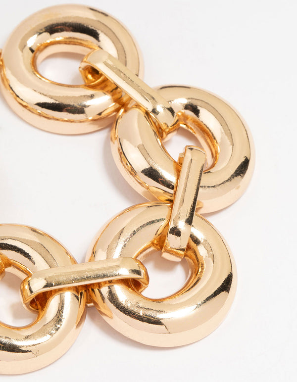 Gold Bold Round Chunky Bracelet