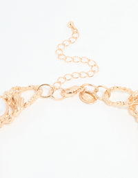 Gold Pearl Molten Rope Necklace - link has visual effect only