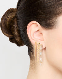 Gold Graduating Drop Earrings 3-Pack - link has visual effect only