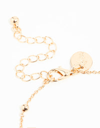 Gold Diamante Flower Bracelets 4-Pack - link has visual effect only