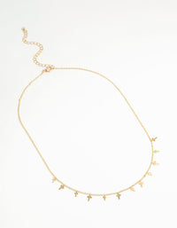 Gold Plated Mini Cross Charm Necklace - link has visual effect only