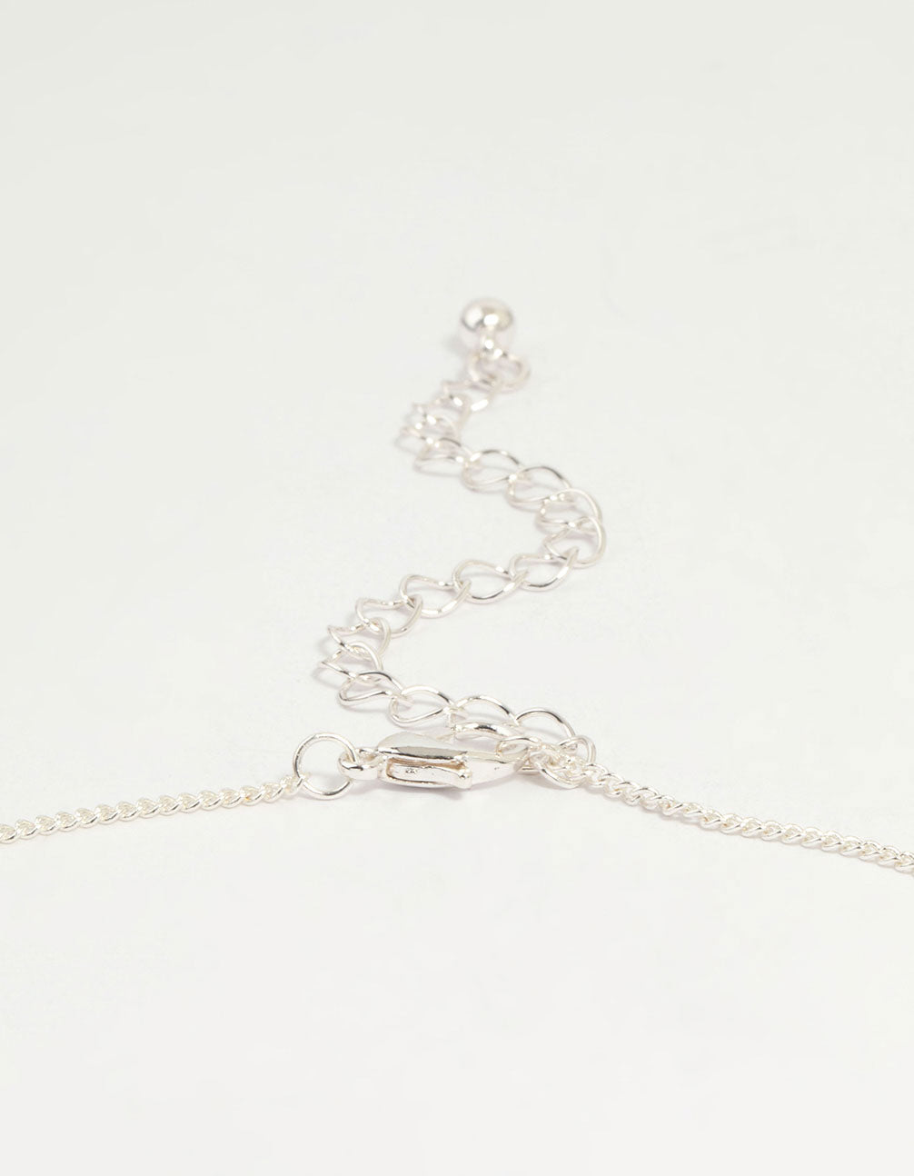 Silver Plated Diamante Rose Cross Pendant Necklace